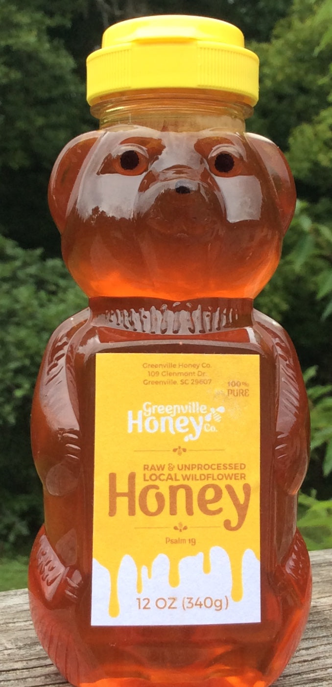 12 oz. Honey Bear - Local Greenville, SC Honey