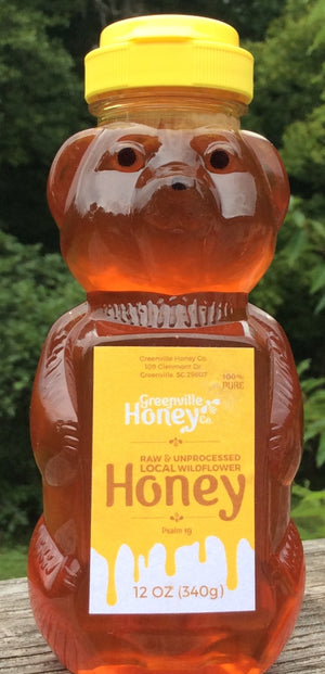 12 oz. Honey Bear - Local Greenville, SC Honey